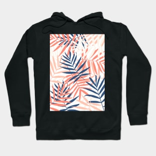 Tropical Foliage Navy and Peach Hoodie